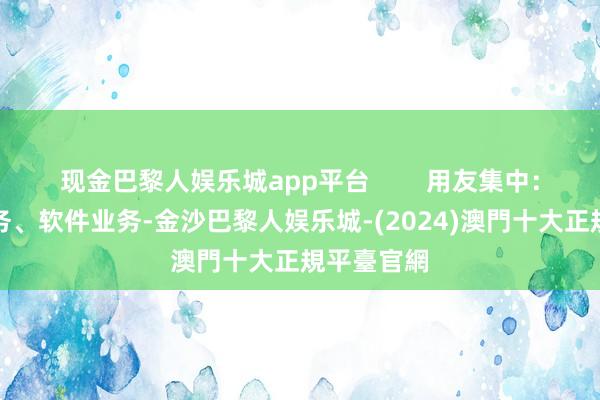 现金巴黎人娱乐城app平台        用友集中：云做事业务、软件业务-金沙巴黎人娱乐城-(2024)澳門十大正規平臺官網