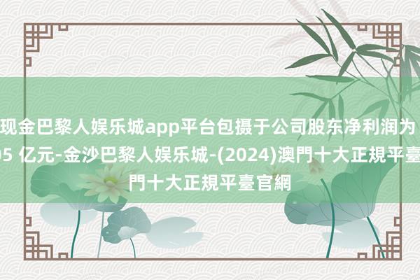 现金巴黎人娱乐城app平台包摄于公司股东净利润为 49.05 亿元-金沙巴黎人娱乐城-(2024)澳門十大正規平臺官網
